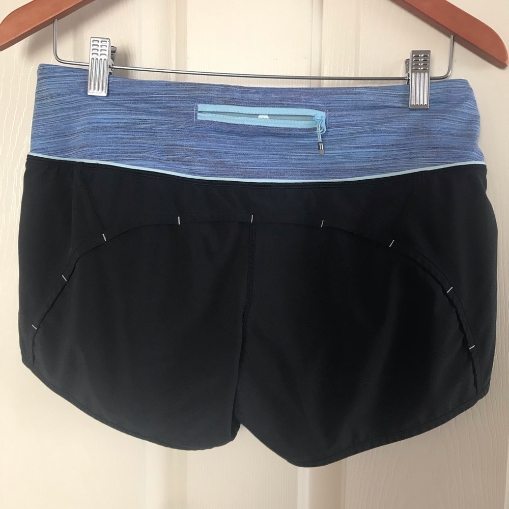 Lululemon Run: Speed Short
Black/ Blue Wee Stripe Size 6 - Picture 1 of 9